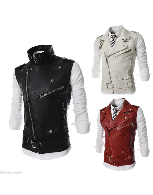 Genuine Sheep Leather Waist Coat Bomber Hollywood Style Waist Coat WC04