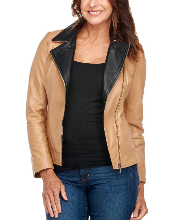 HugMe.Fashion Ladies New Genuine Leather Jacket LJK14