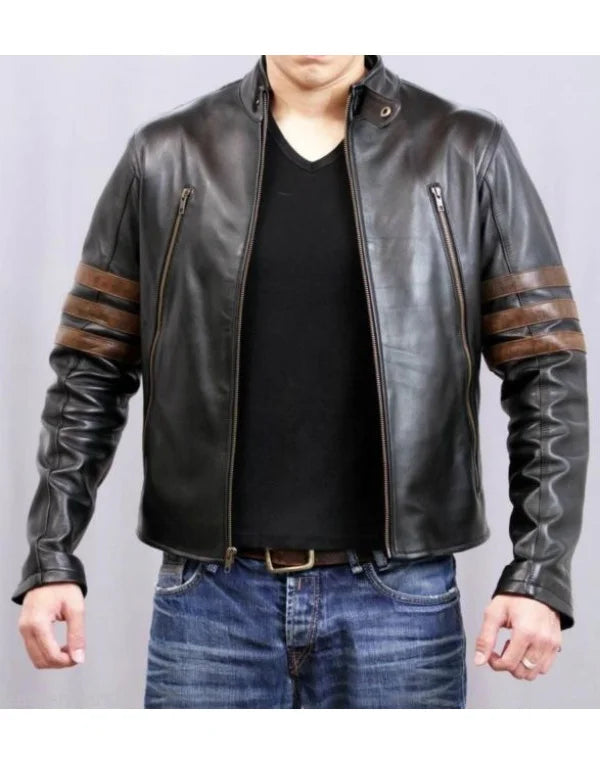 HugMe.Fashion Genuine Leather Jacket Wolverine Style JK87