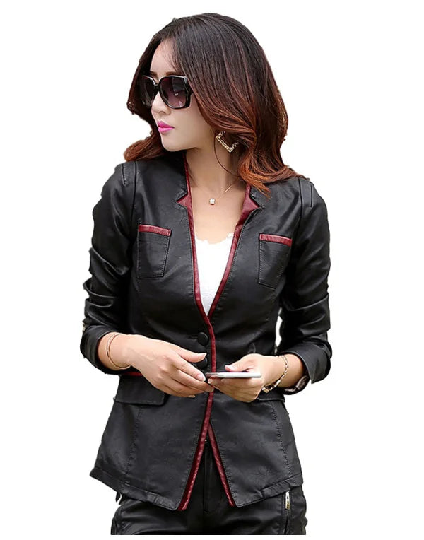 HugMe.Fashion Genuine Leather Long Ladies Coat LJK40
