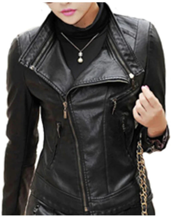 HugMe.Fashion New Leather Stylish Leather Jacket For Women LJK23