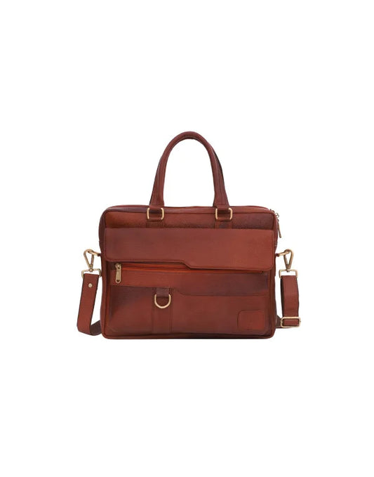 HugMe.Fashion 14" Genuine Leather Office Laptop Bag LB100