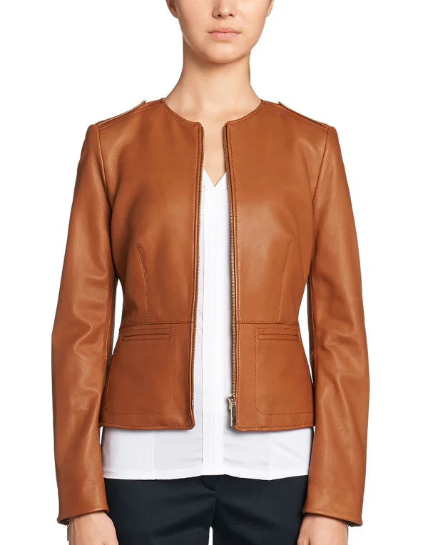 HugMe.Fashion New Formal Genuine Leather Jacket For Women LJK31