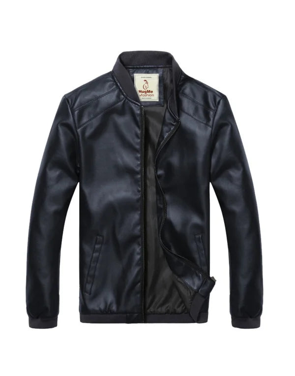 HugMe.Fashion Pure Leather Elastic Casual Collar Black JK77
