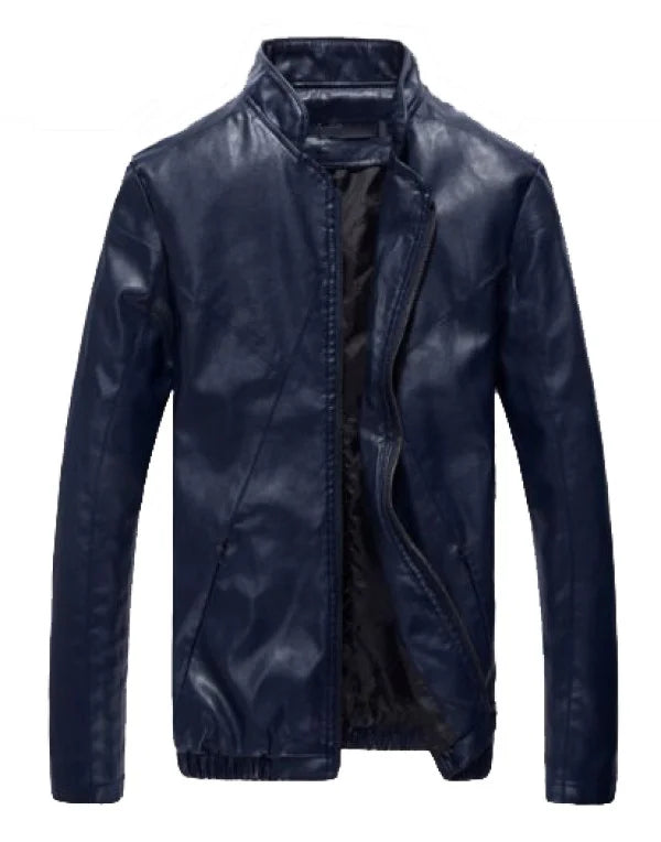 HugMe.Fashion Leather Jacket For Men Elastic Closer JK71