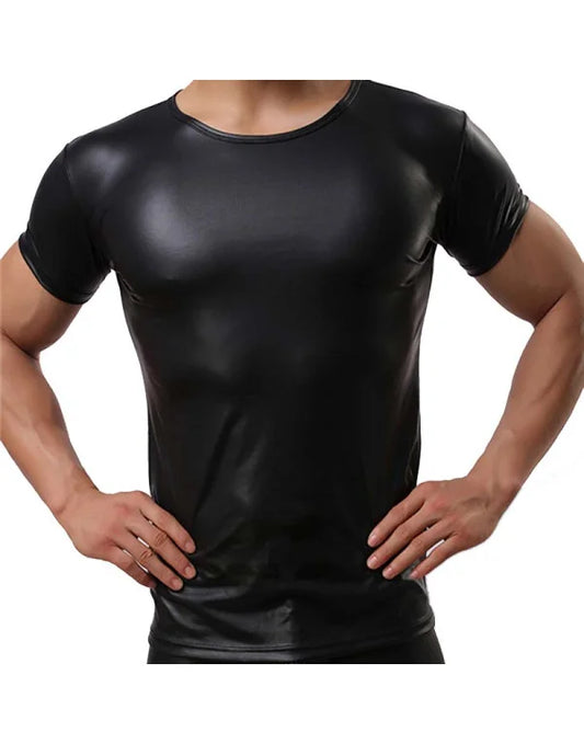 Genuine Sheep Leather T-Shirt For Men Slim Fit TS1