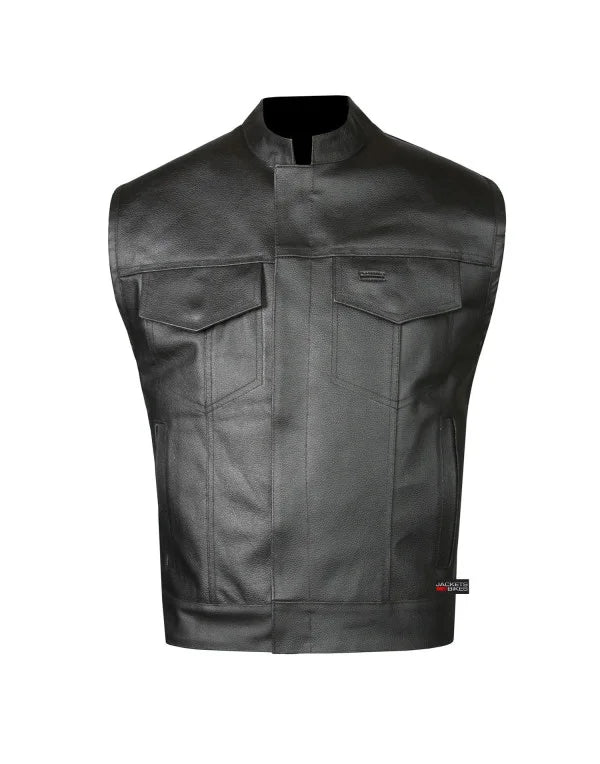 HugMe.Fashion Pure Leather Waistcoat For Men WC05