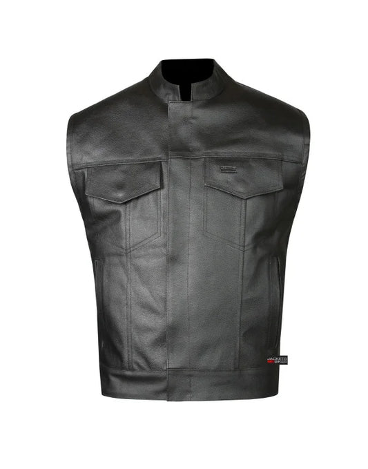 HugMe.Fashion Pure Leather Waistcoat For Men WC05