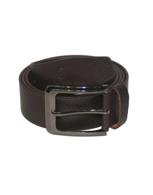 Genuine NDM Leather Brown Belt Steel Pin Buckle