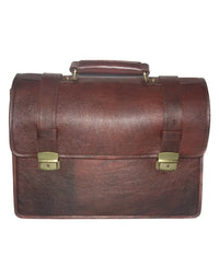 Genuine Leather Brown Messenger Shoulder Bag LB19 view 1