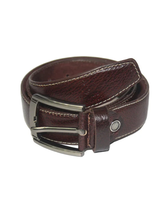 Genuine NDM Leather Brown Belt Stainless Pin Buckle Closer