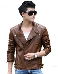 Black Maroon Tan Color Biker Custom Designer Motorcycle Leather JK182 view 1