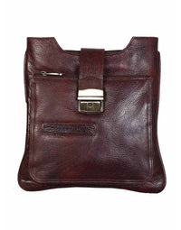 Genuine Leather Brown Designer Cross Body Reporter Bag SL02 view 1