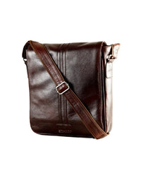 Full Flap Crossbody Leather Messenger Bag view 1