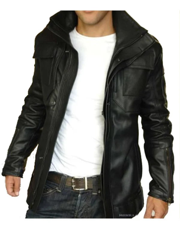 HugMe.Fashion Genuine Leather Jacket New Stylish Black For Men JK116
