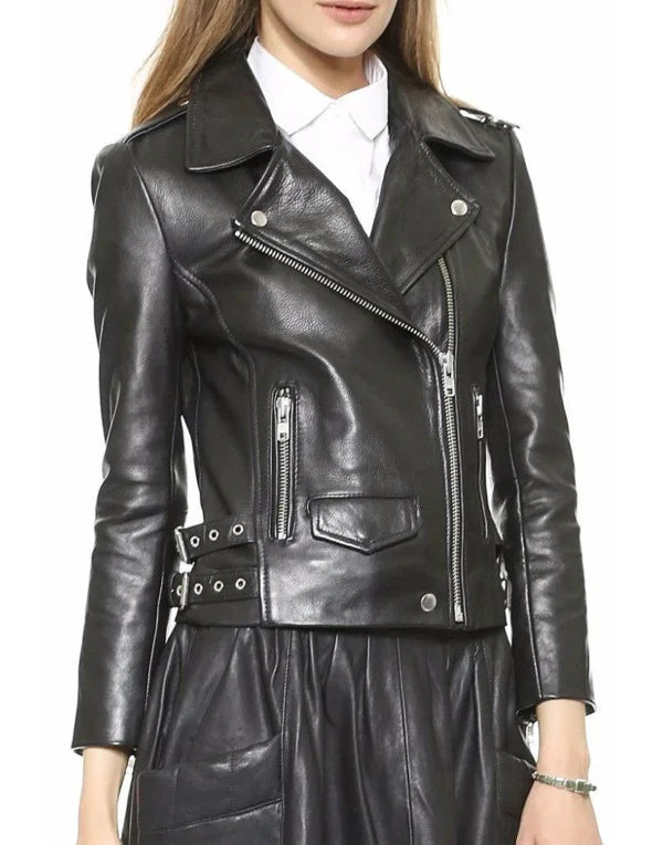 HugMe.Fashion Real Women Bomber Genuine Leather Jacket LJK6