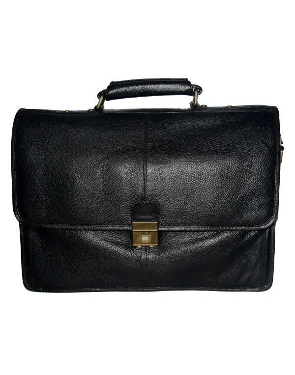 Genuine Leather Brown Messenger Shoulder Laptop BAG LB18