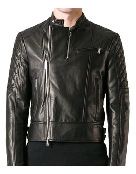 HugMe.Fashion Leather Jacket Motorcycle Men JK22 Quilted Jacket