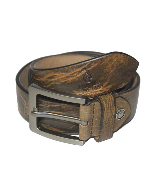 New Men Stylish Design Belt In Brown Color With Pin Closer