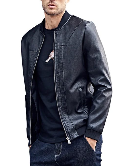 HugMe.Fashion Leather Jacket With Elastic Closer JK199