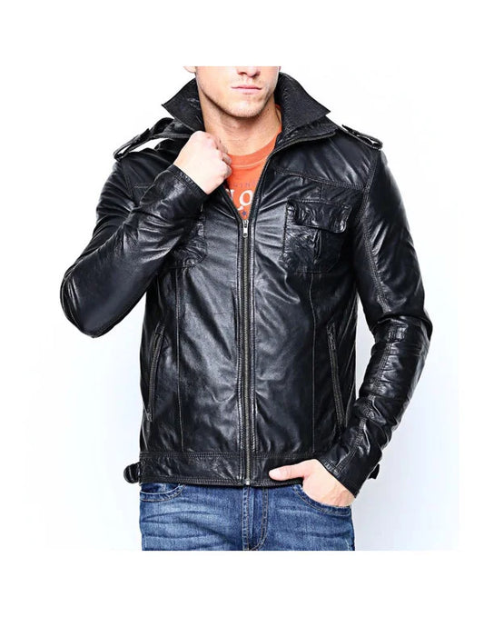 HugMe.Fashion Genuine Leather Jacket For Men JK175