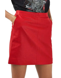 Genuine Sheep Women Skirt Leather SK8 view 1