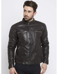 Biker Custom Designer Motorcycle Leather Jacket For Men JK203 view 1