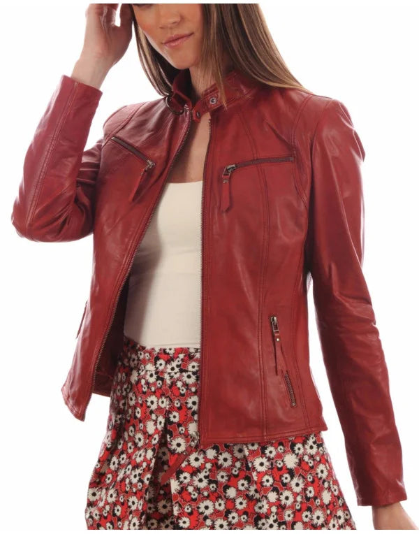 HugMe.Fashion Genuine Leather Women Party Night Jacket LJK8