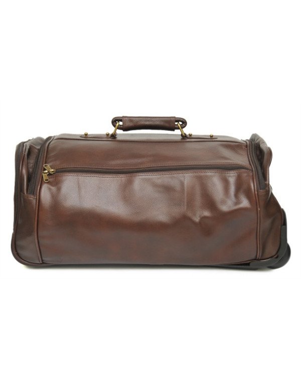 Genuine Leather Travel Duffel Outdoor Luggage 