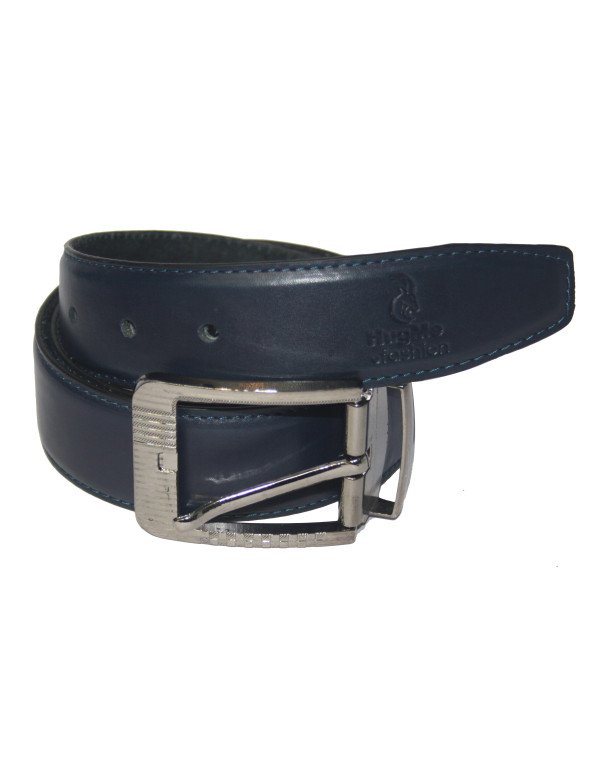 Blue Color NDM Leather Belt With Steel Pin Closer