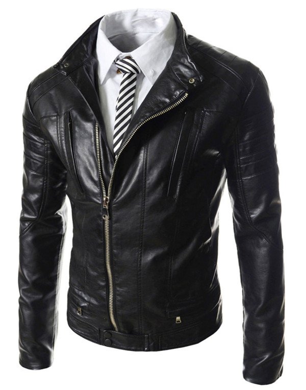 HugMe.fashion High Quality Leather Biker Jacket for Men JK110