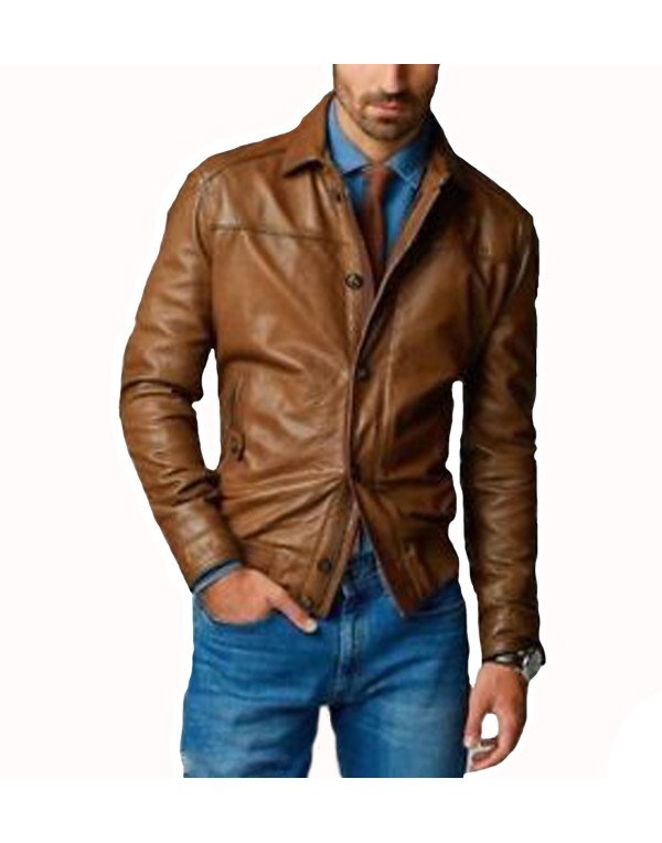 HugMe.Fashion Pure Leather Stylish Coat Cum Jacket JK156