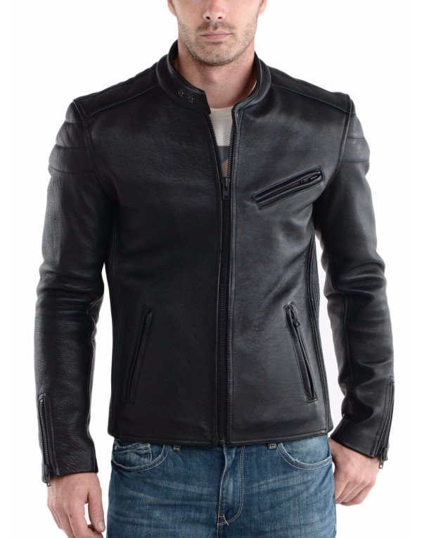 HugMe.fashion Leather Jacket Motorcycle Jacket For Men JK16