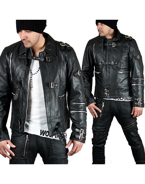 HugMe.fashion New Stylish Multiple Leather Biker jacket JK167