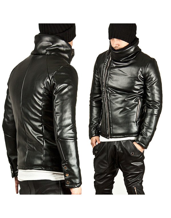 HugMe.fashion New Genuine Leather Jacket DIAGONAL ZIPPER JK169