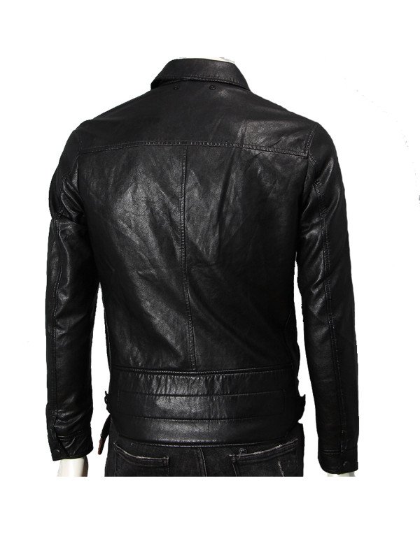 HugMe.fashion Genuine Leather Biker Jacket JK178