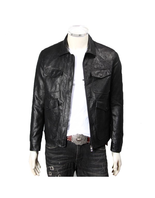 HugMe.fashion Genuine Leather Biker Jacket JK178
