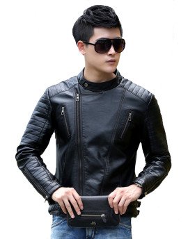 HugMe.fashion Genuine Leather Black color Jacket Biker Jacket JK182