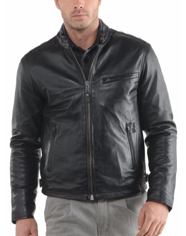 HugMe.fashion Simple Stylish Genuine Leather Jacke...