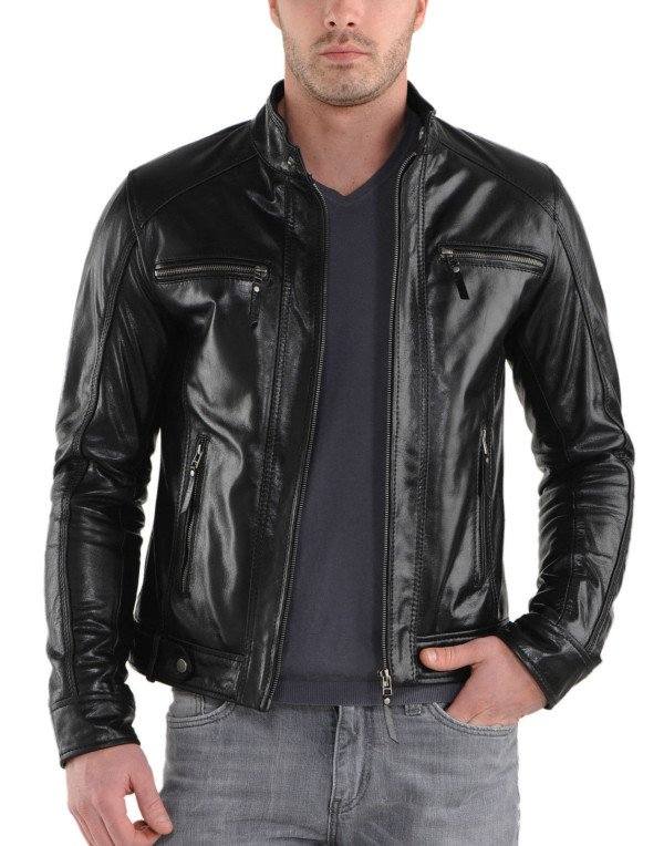 HugMe.fashion Men Genuine Lambskin Leather Jacket ...