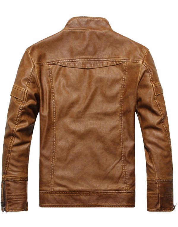 HugMe.fashion High Quality Leather Biker Motorcycle Jacket for Men JK5