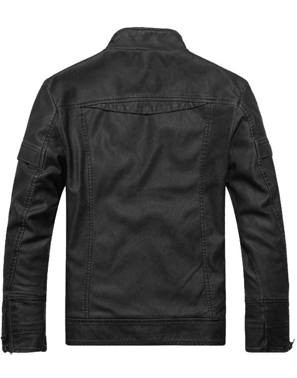 HugMe.fashion High Quality Leather Biker Motorcycle Jacket for Men JK5