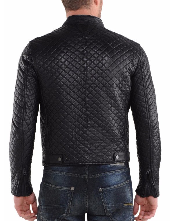 HugMe.fashion Men's new  Fully quilted Genuine leather jacket JK41