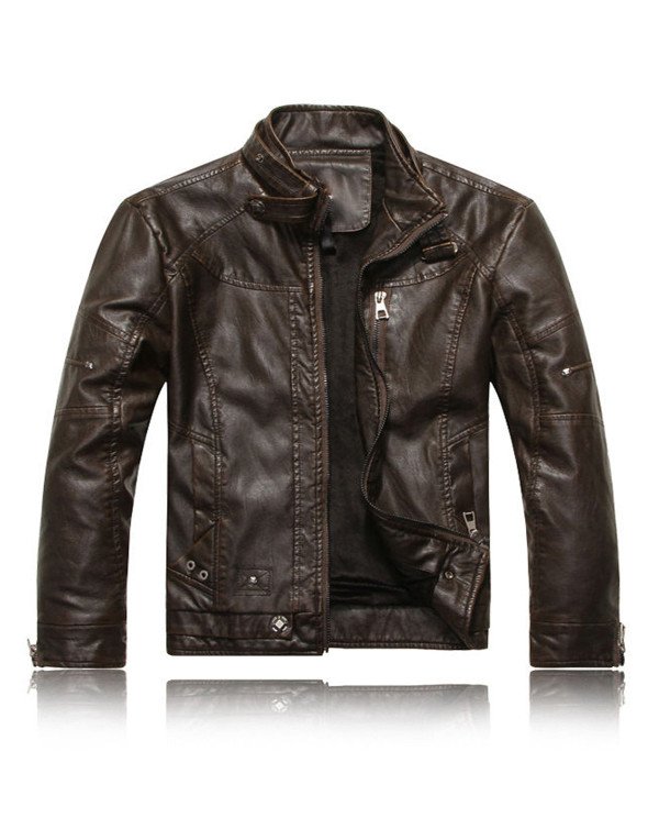 HugMe.fashion High Quality Leather Biker Motorcycle Jacket for Men JK5