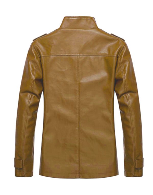 HugMe.fashion Men solid black Dart Tan Maroon Leather Jacket  JK59