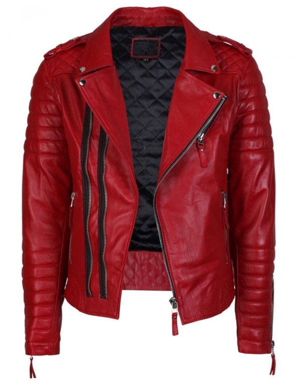 HugMe.fashion Men Black Leather Jacket Coat JK64