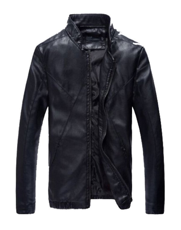 HugMe.fashion Leather Jacket for Men Elastic Closer JK71