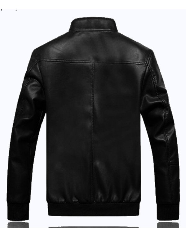 HugMe.fashion Genuine Leather Elastic Jacket Men JK73