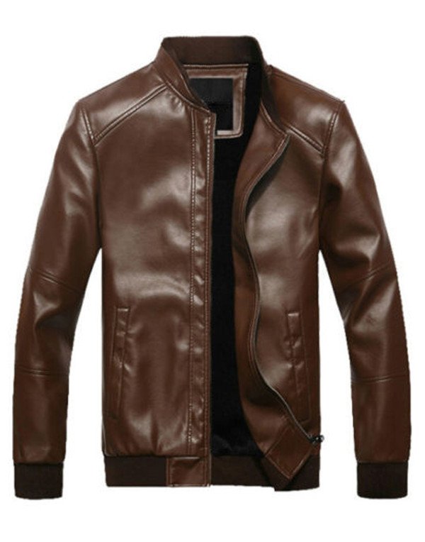 HugMe.fashion Genuine Leather Elastic Jacket Men JK73