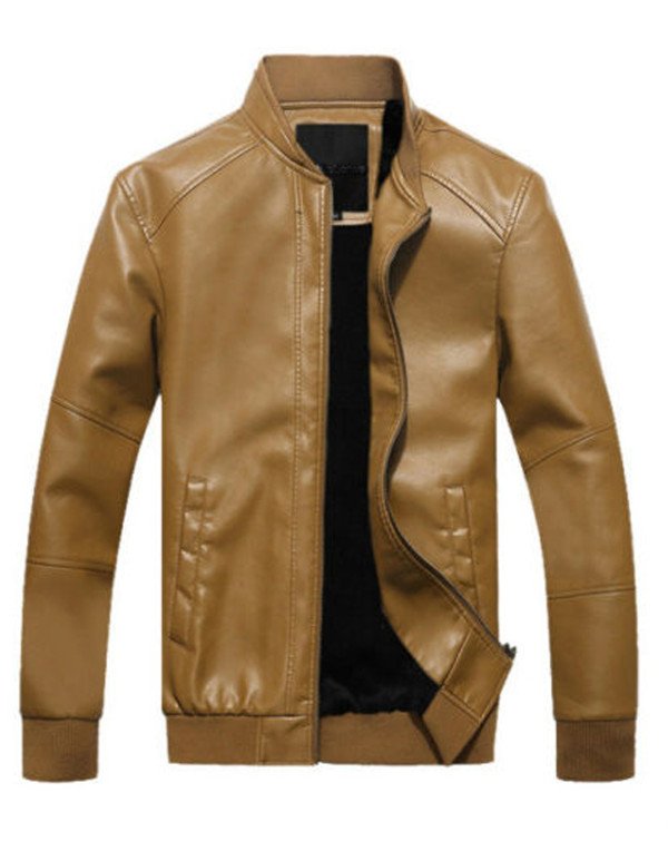 HugMe.fashion Genuine Leather Elastic Jacket Men JK73
